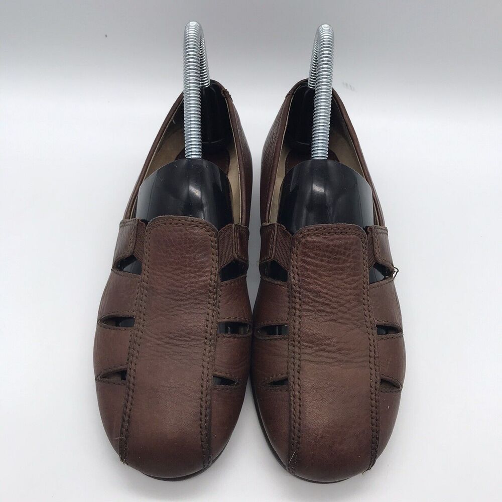 Softspots Fisherman Sandals Women's 6.5M Brown Leather Slip On Comfort Shoes - Picture 4 of 9